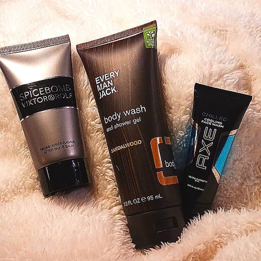 Men's body wash and after shave